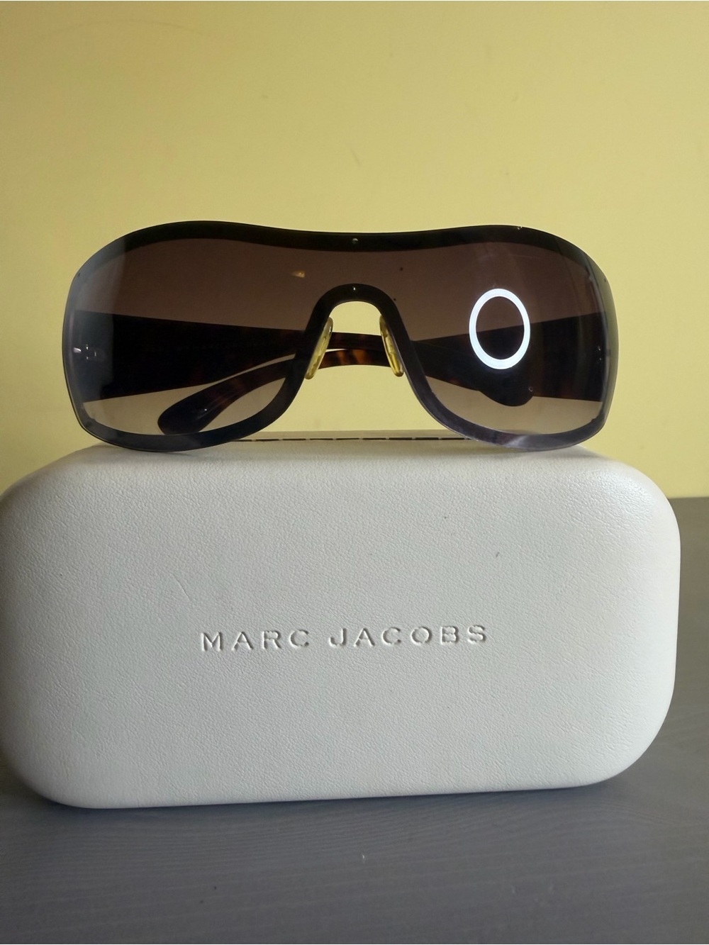 Marc Jacobs Brown Gradient Shield Sunglasses